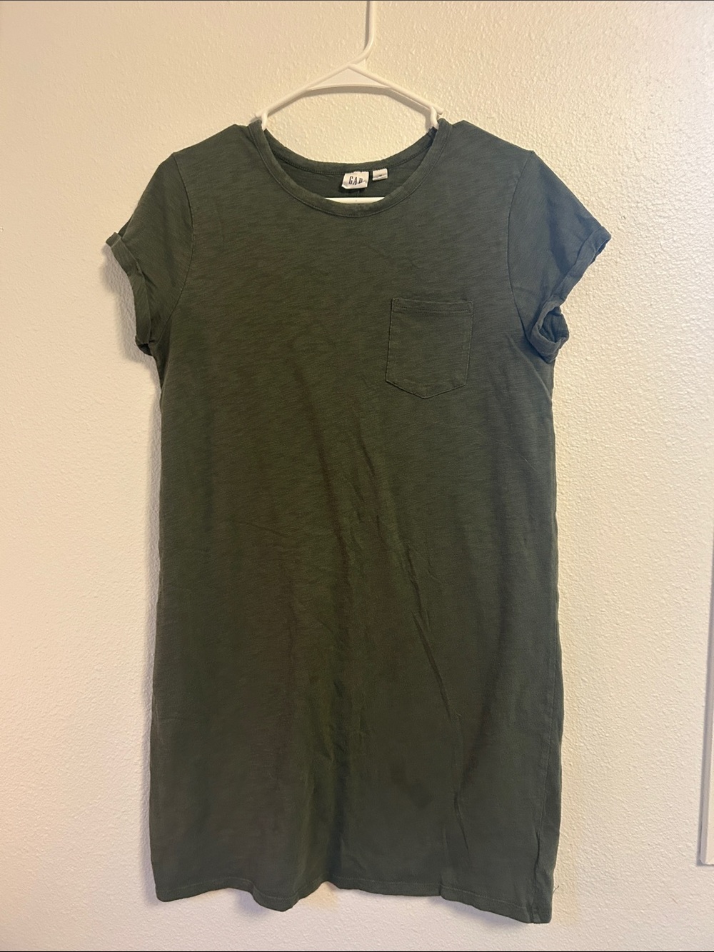 GAP Olive Green Short-Sleeve Pocket Tunic